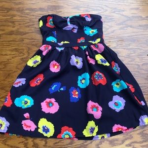 Floral Strapless Dress